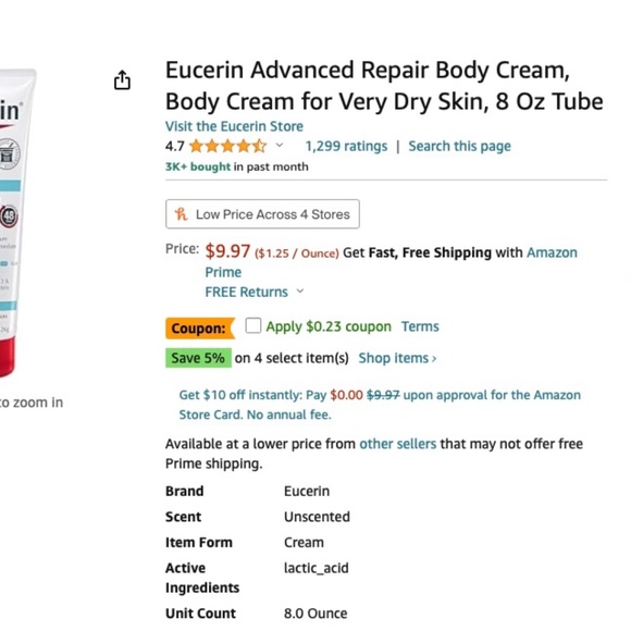 7 Pack Eucerin Advanced Repair Body Cream - Picture 2 of 2